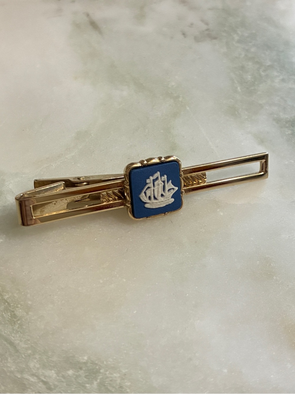 ⚓️ Wedgwood Vintage Tie Clip Ship Nautical